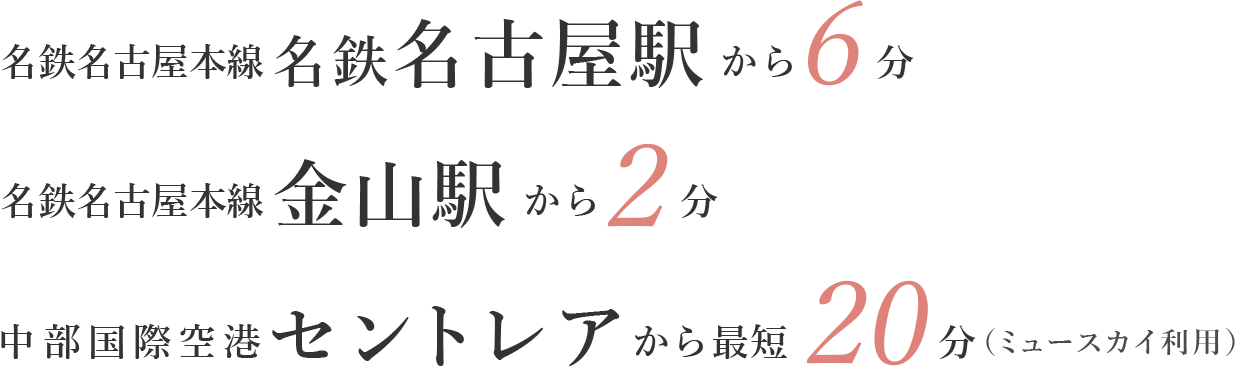 名鉄名古屋駅から6分