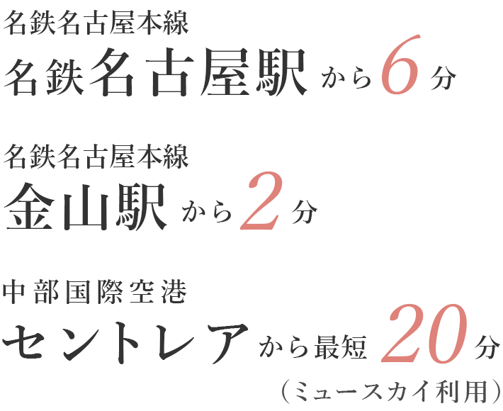 名鉄名古屋駅から6分