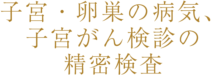 子宮・卵巣の病気、子宮がん検診の精密検査