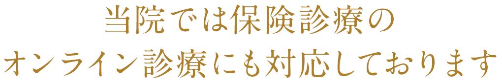 当院では保険診療のオンライン診療にも対応しております